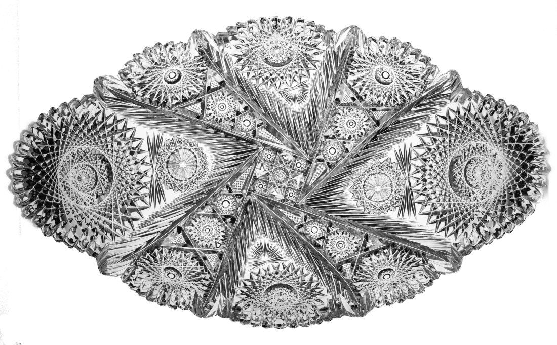 Masterpiece Anderson Columbia American Brilliant Period Cut Glass Ice Cream Tray (1 of 7)