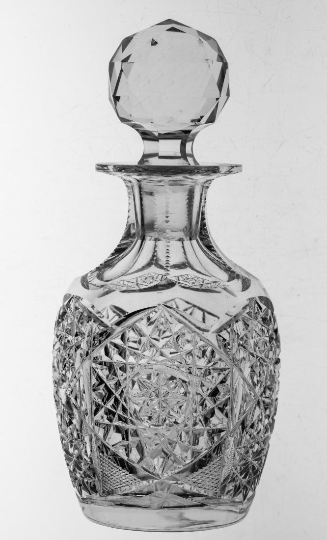 Clark? Brilliant Period Cut Glass Cologne Bottle Perfume Bottle (1 of 3)
