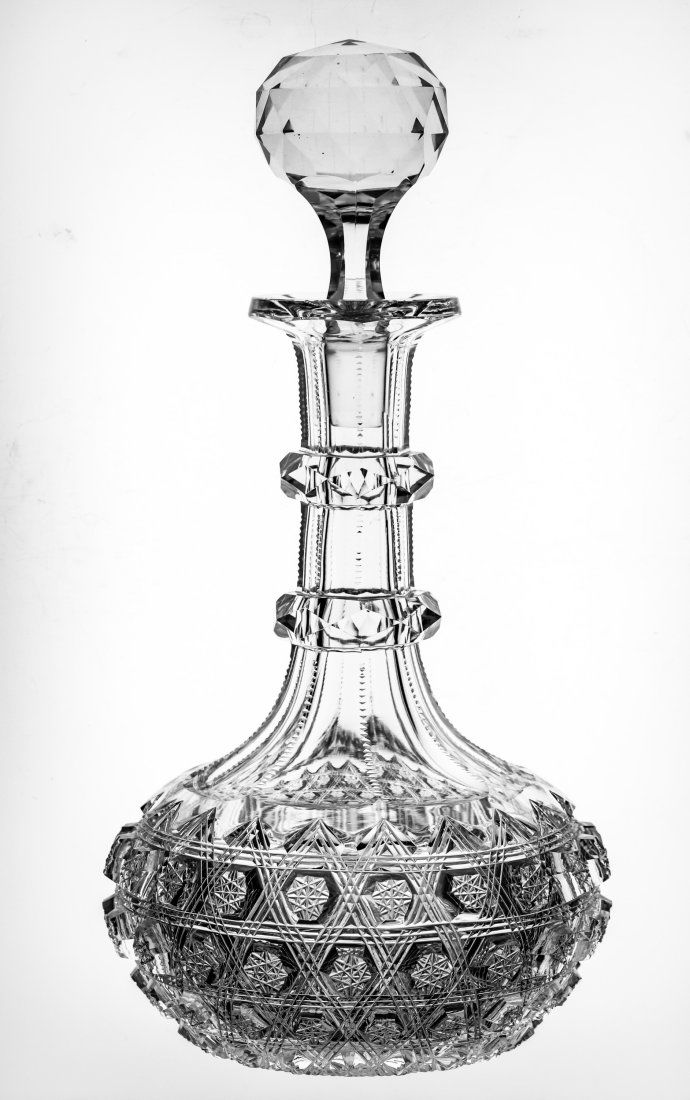 Exceptional J. Hoare Kohinoor Brilliant Period Cut Glass Decanter (1 of 6)
