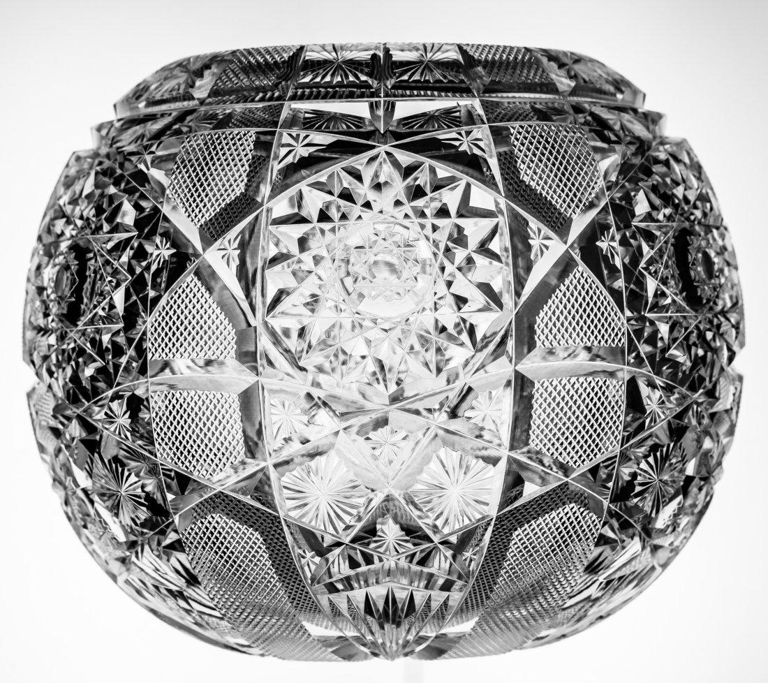 Giant Straus Electra American Brilliant Period Cut Glass Rose Globe (1 of 5)
