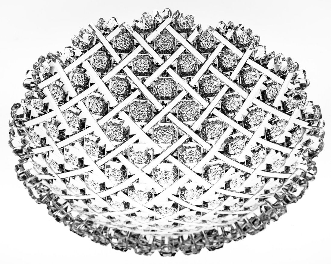 Exceptional Egginton Trellis American Brilliant Period Cut Glass Bowl (1 of 6)