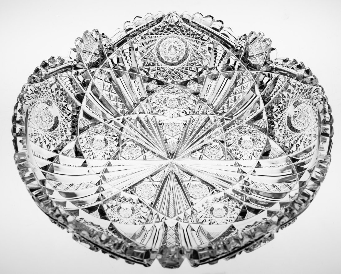 Gorgeous Libbey Wedgemere American Brilliant Period Cut Glass Low Bowl (1 of 4)