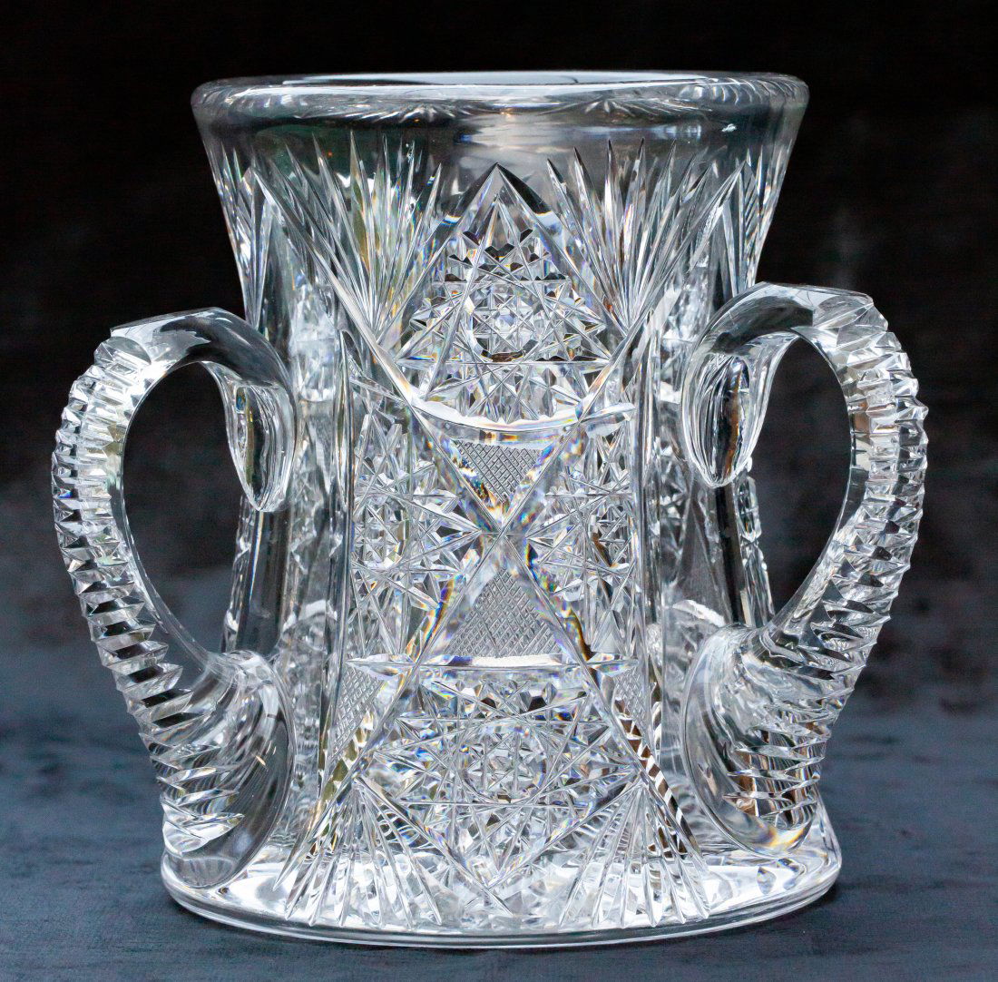 Nice Straus? American Brilliant Period Cut Glass Loving Cup (1 of 4)