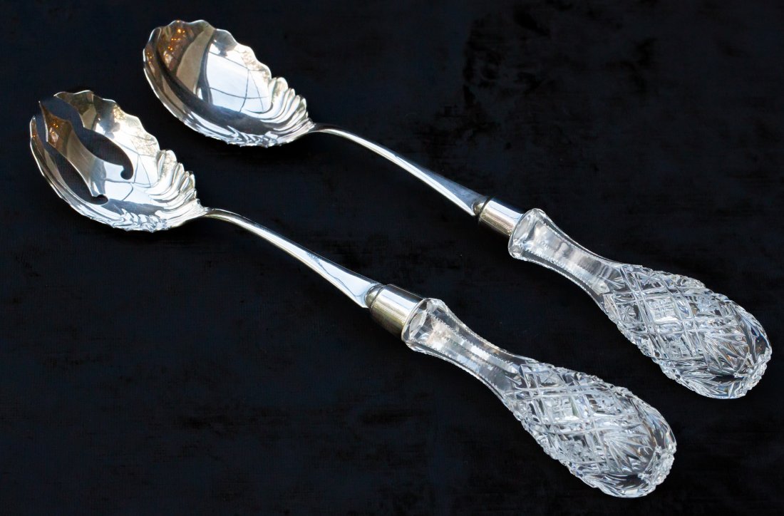 Beautiful Dorflinger Belmont American Brilliant Cut Glass Salad Service (1 of 7)