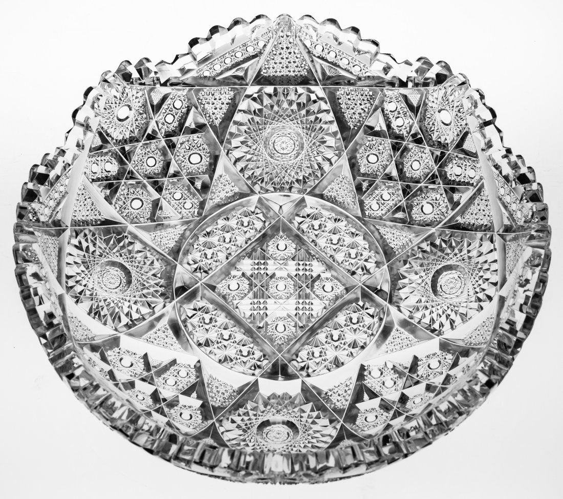 Meticulous William C. Anderson Windy City American Brilliant Period Cut Glass Bowl (1 of 6)