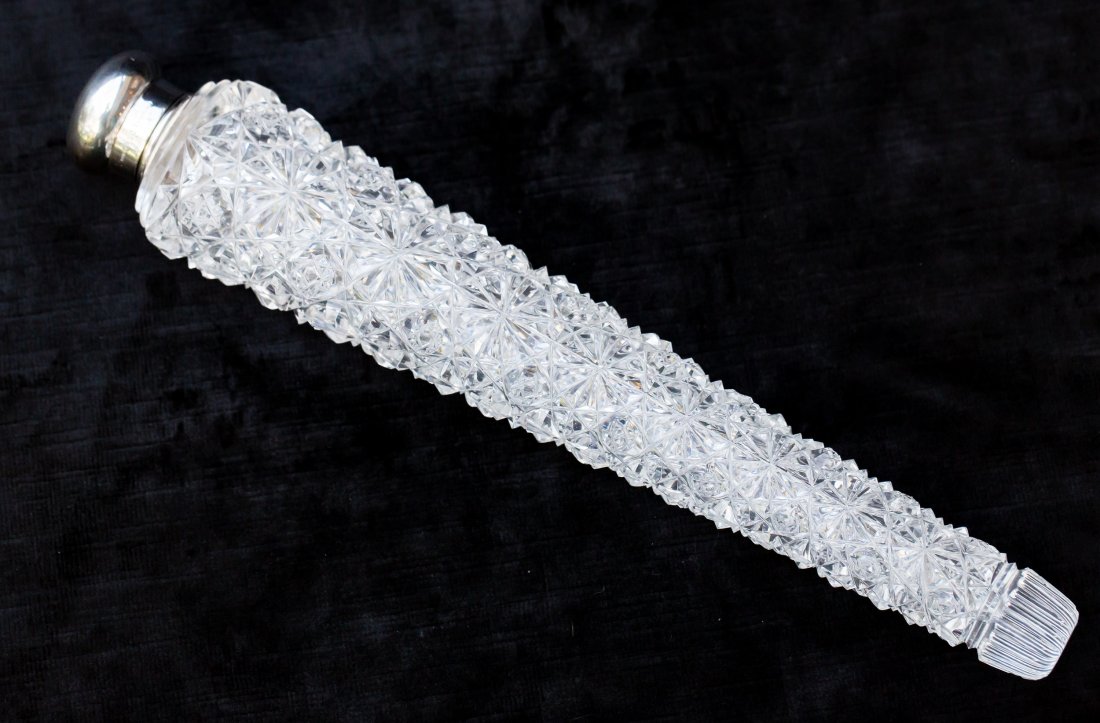 Beautiful Extra Long Dorflinger Brilliante American Brilliant Cut Glass Lay Down Perfume (1 of 3)