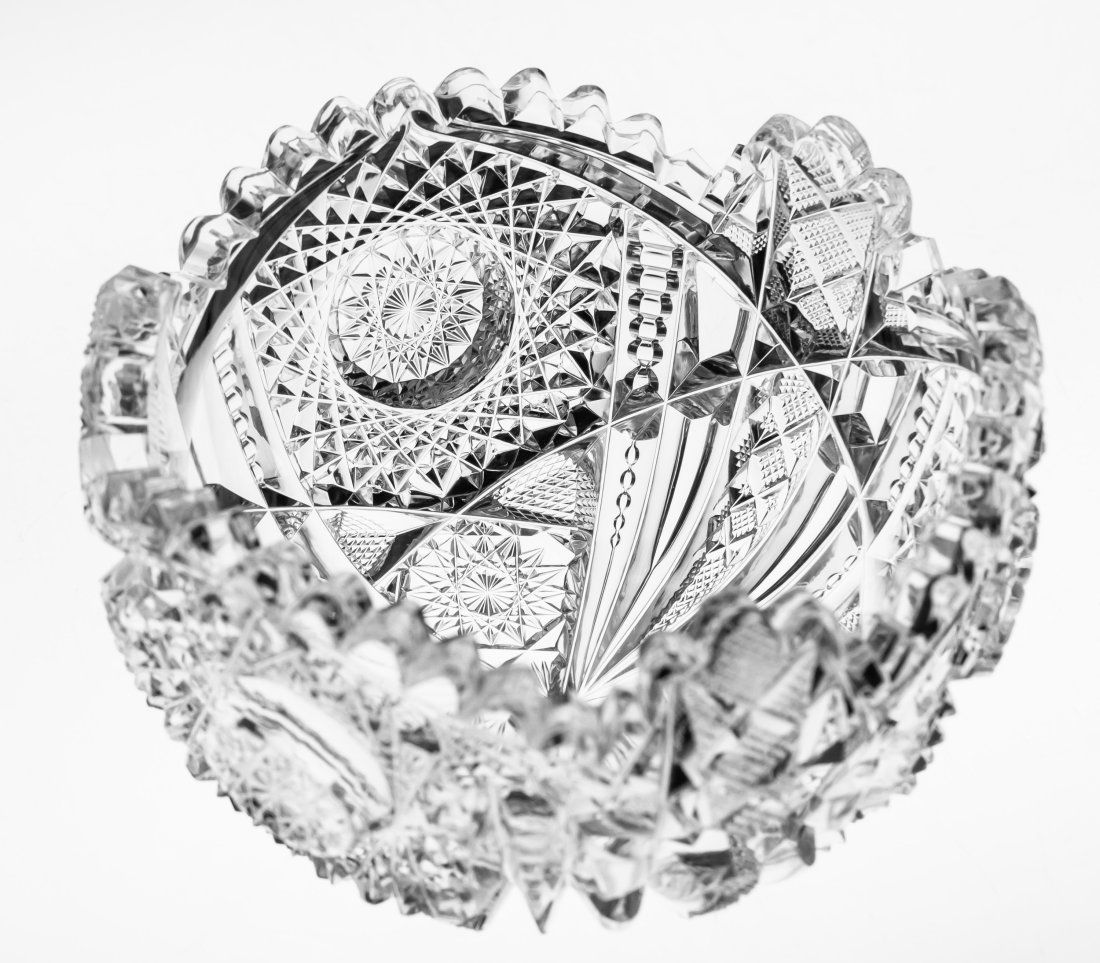 Lovely Old Libbey Wedgmere American Brilliant Period Cut Glass Finger Bowl (1 of 4)