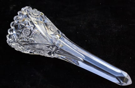 Extremely Rare Hawkes Auto/Car Vase American Brilliant Cut Glass