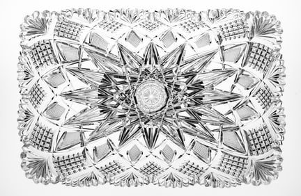 Hawkes Devonshire American Brilliant Cut Glass Rectangular Tray