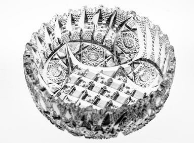 Beautiful Libbey Glenda American Brilliant Cut Glass Bowl