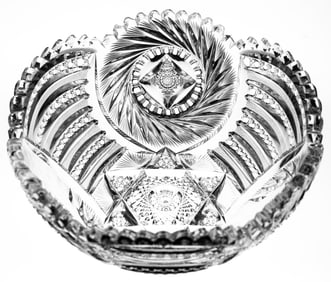 Incredible Libbey Anderson One-of-a-Kind American Brilliant Cut Glass Bowl