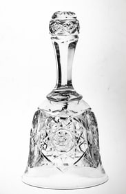 Rare Bergen Premier American Brilliant Period Cut Glass Bell