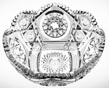 Spectacular Clark Waldorf American Brilliant Period Cut Glass Bowl