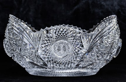 A Most-Impressive Blownout American Brilliant Period Cut Glass Orange Bowl