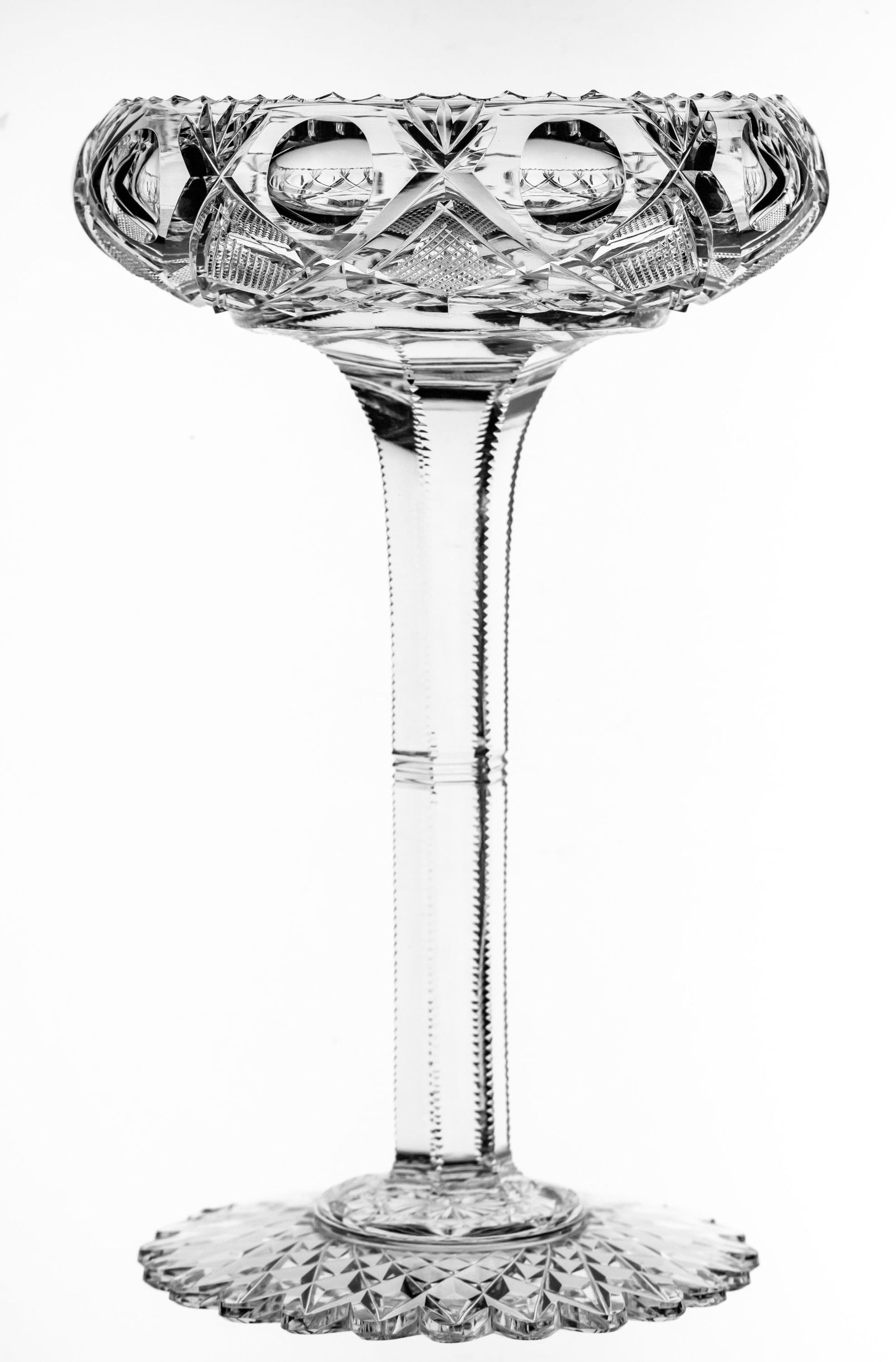 Nice Pairpoint American Brilliant Cut Glass Crystal Compote (1 of 5)