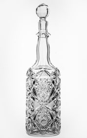 Classic Libbey Waverly American Brilliant Cut Glass Crystal Whisky Bottle