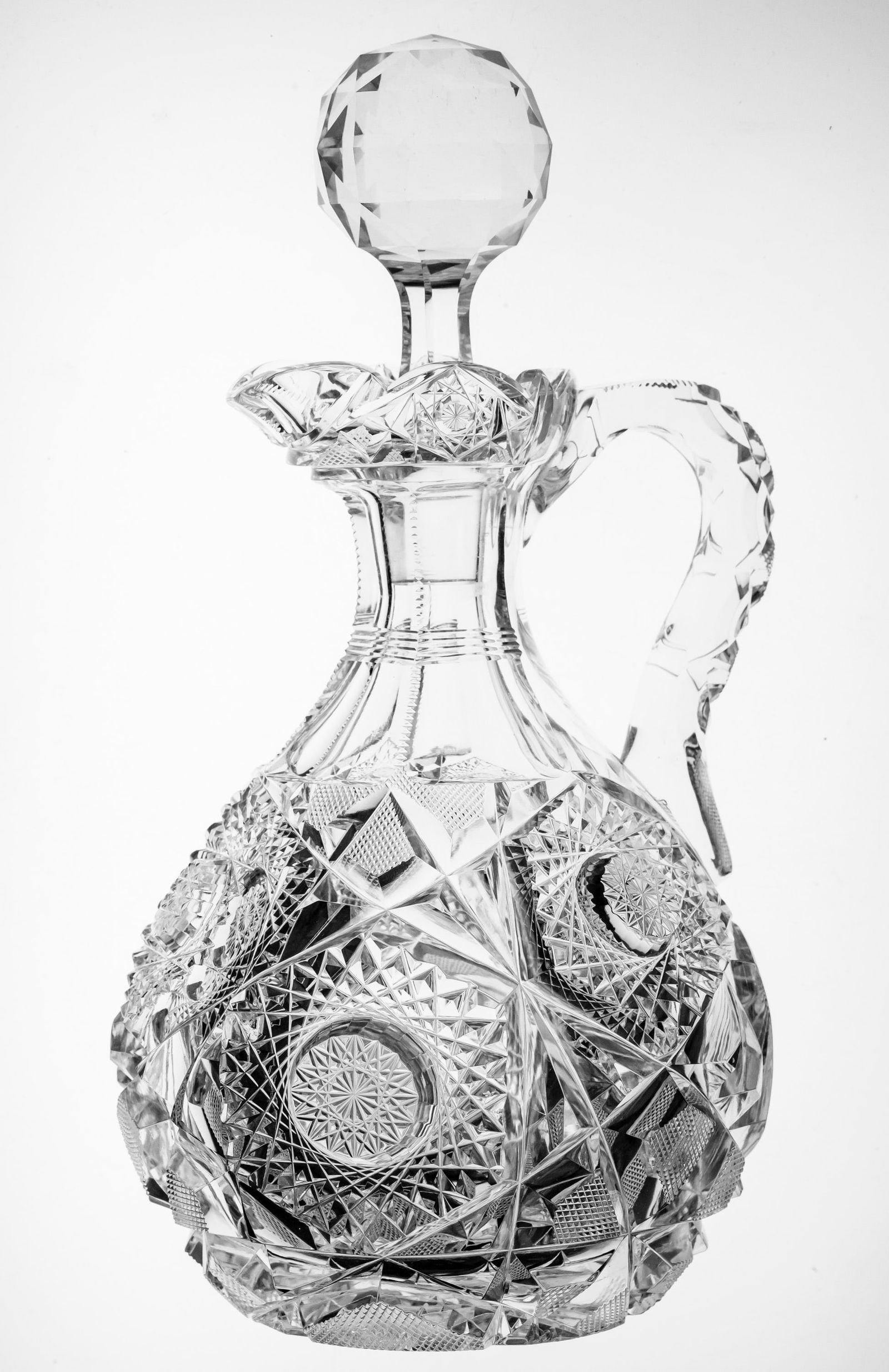 Exceptional Libbey Stratford Handled Duckbill Brilliant Cut Glass Decanter (1 of 7)
