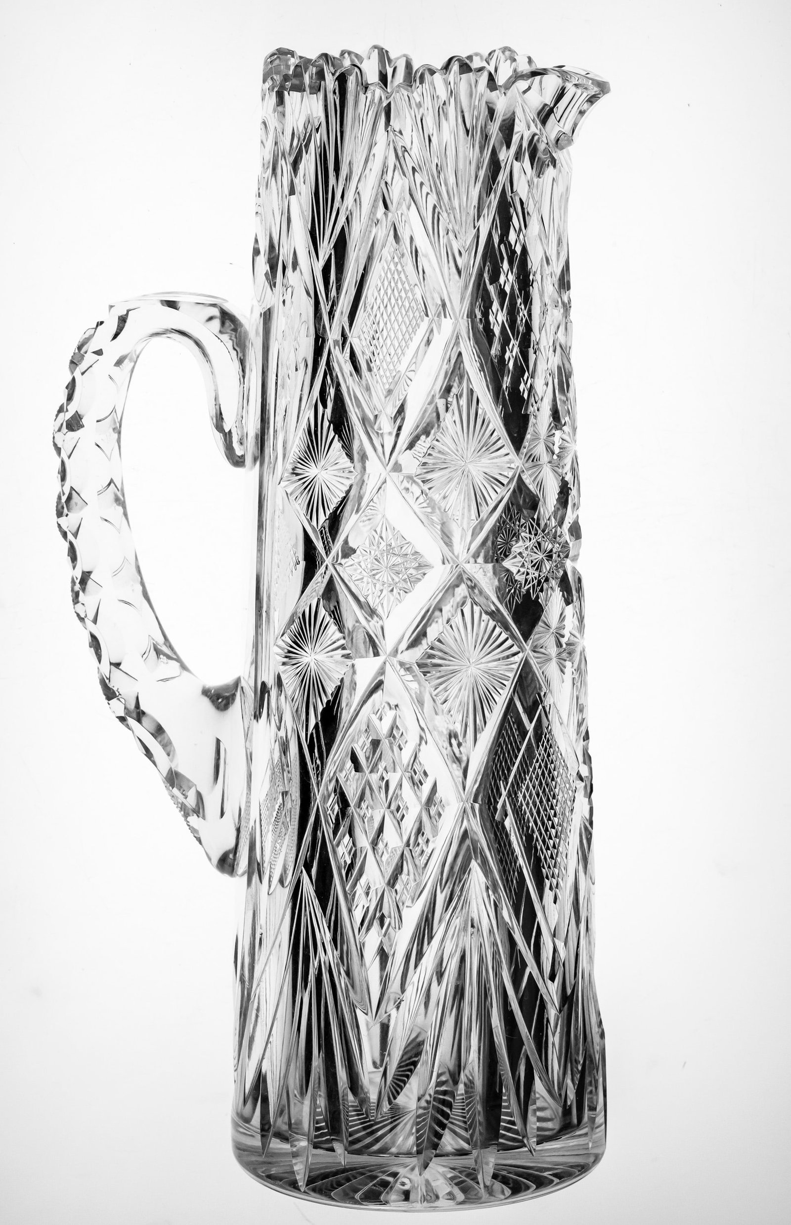 Early Libbey Harvard American Brilliant Cut Glass Crystal Champagne Pitcher (1 of 6)