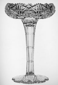 Marshall Field American Brilliant Period Cut Glass Compote - fully cut base!