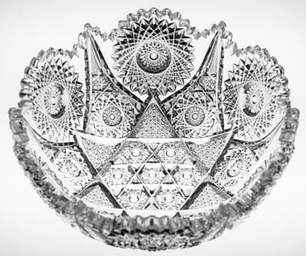 Gorgeous Libbey Windsor American Brilliant Period Cut Glass Bowl