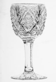 Precious William C. Anderson Fan Border American Brilliant Period Cut Glass Cordial