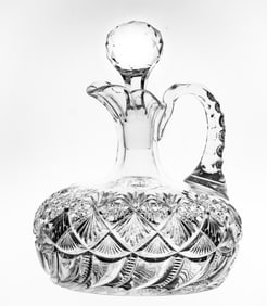 Awesome J. Hoare Croesus American Brilliant Cut Glass Crystal Ship's Decanter