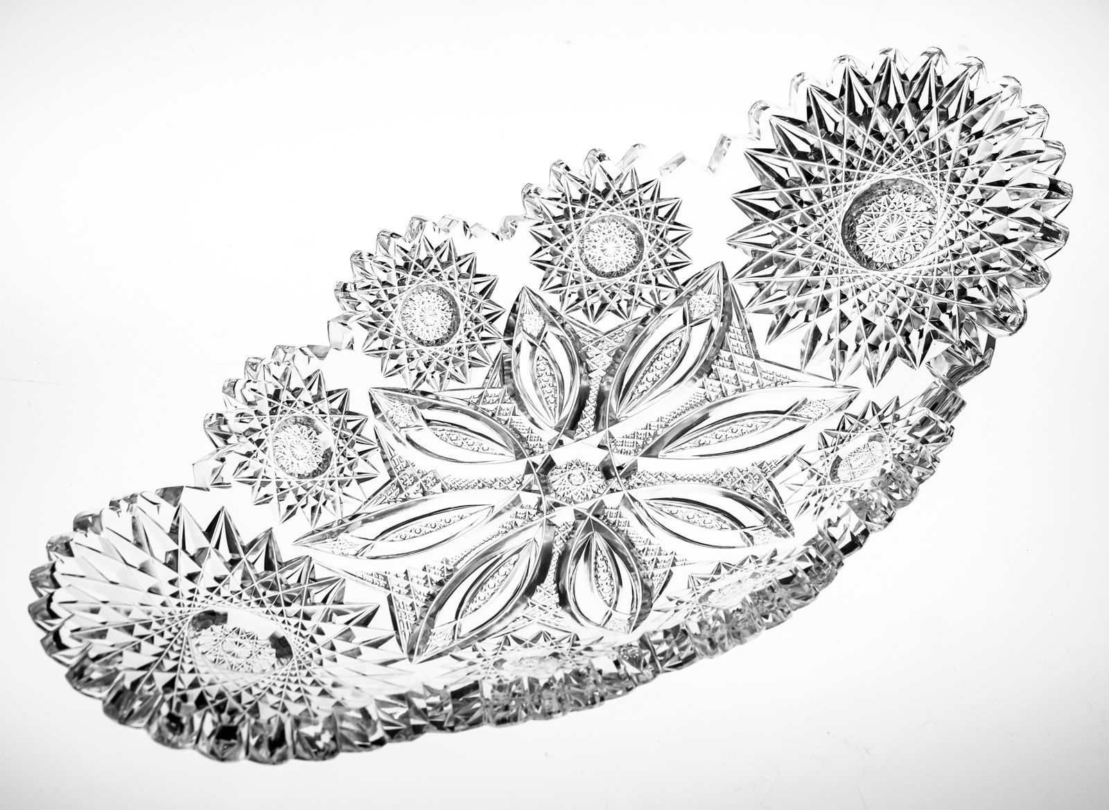 Gorgeous Libbey Columbia American Brilliant Period Cut Glass Tray (1 of 5)