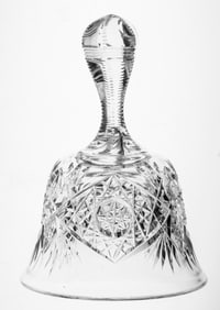 Rarity J. Hoare Monarch American Brilliant Period Cut Glass Dinner Bell
