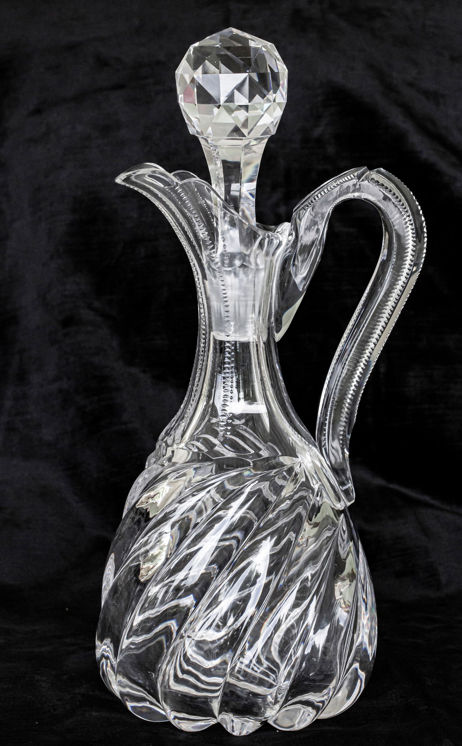 Gorgeous Old J. Hoare Twin City American Brilliant Cut Glass Handled Decanter (1 of 5)