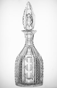 Meriden? Dorflinger? American Brilliant Period Cut Glass Decanter w/ Steeple Stopper
