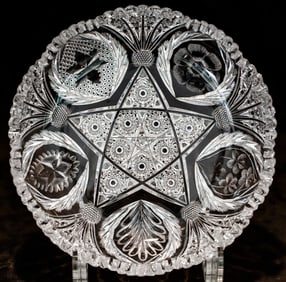 Incredible Libbey Savona Variation American Brilliant Period Cut Glass Bowl