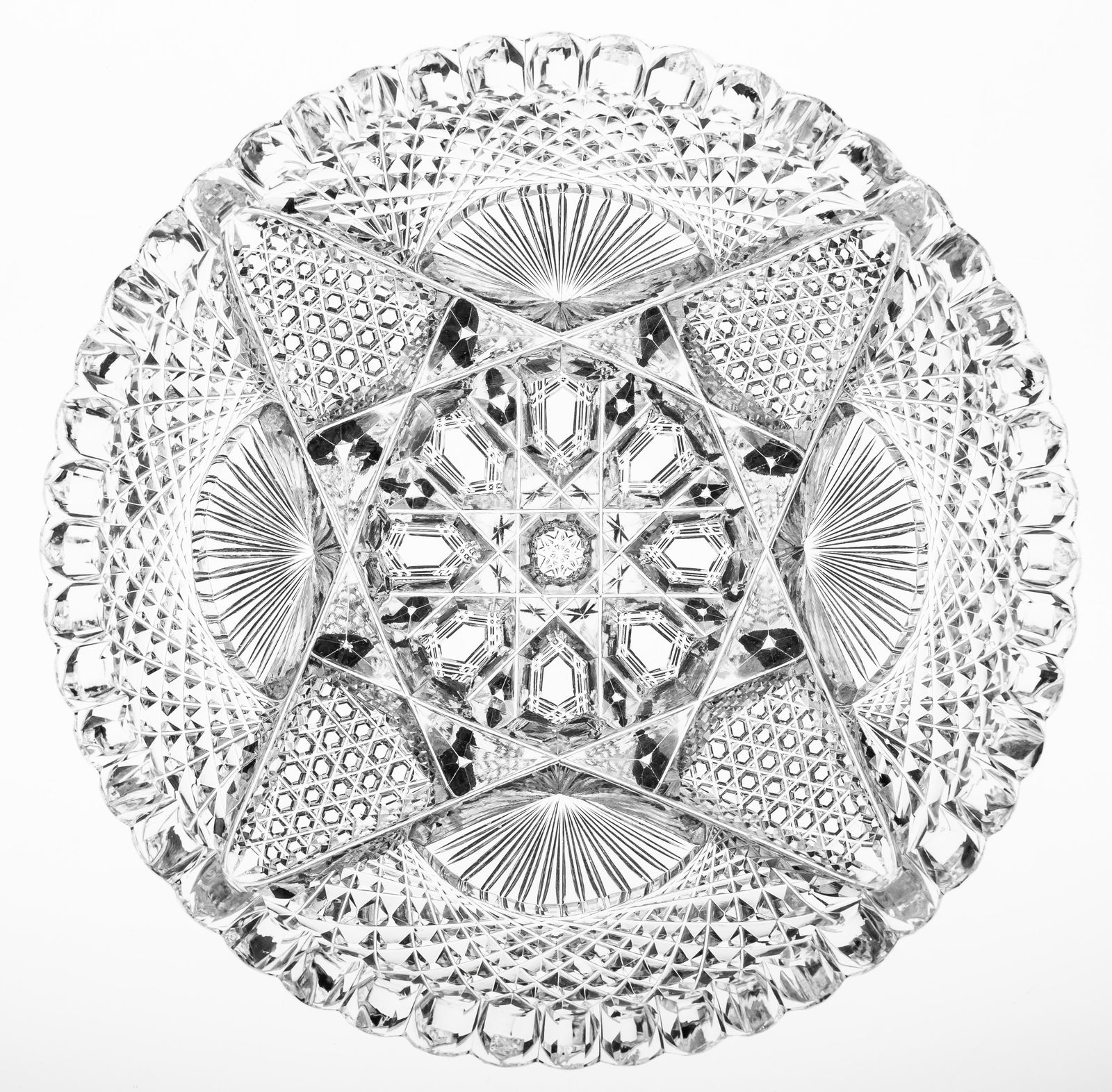 2 J. Hoare American Brilliant Period Cut Glass 7" Plates (1 of 5)