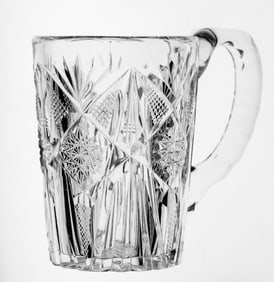 Rare Libbey American Brilliant Period Cut Glass Crystal Shaving Mug