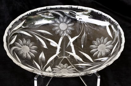 Dorflinger Roxana American Brilliant Period Cut Glass Dish