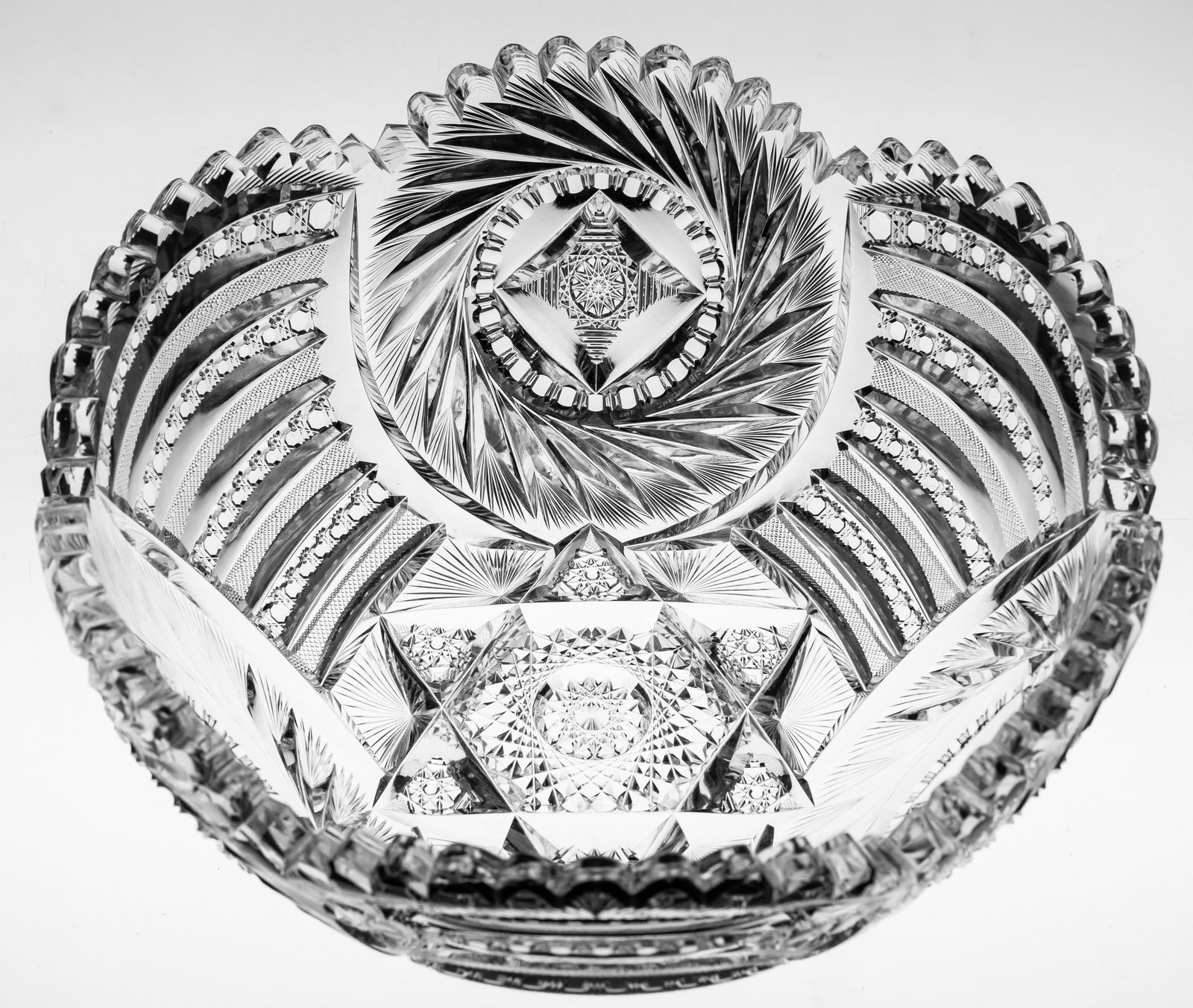 Incredible Libbey Anderson One-of-a-Kind American Brilliant Cut Glass Bowl (1 of 5)