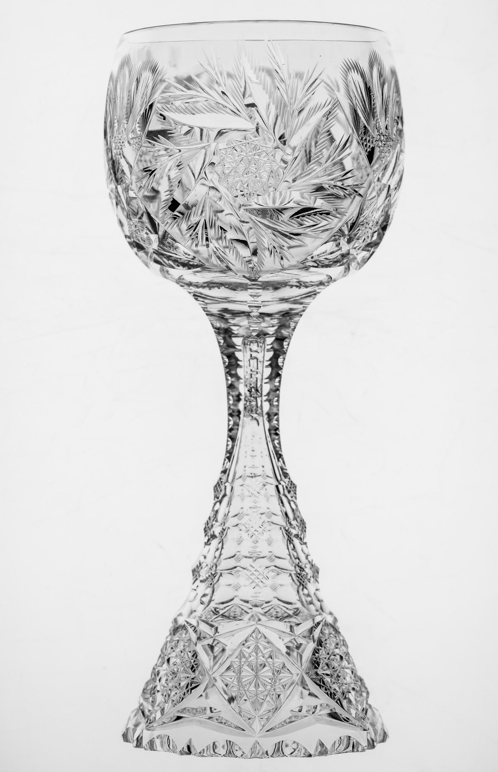 Unique William C. Anderson Fern American Brilliant Period Cut Glass Chalice (1 of 5)