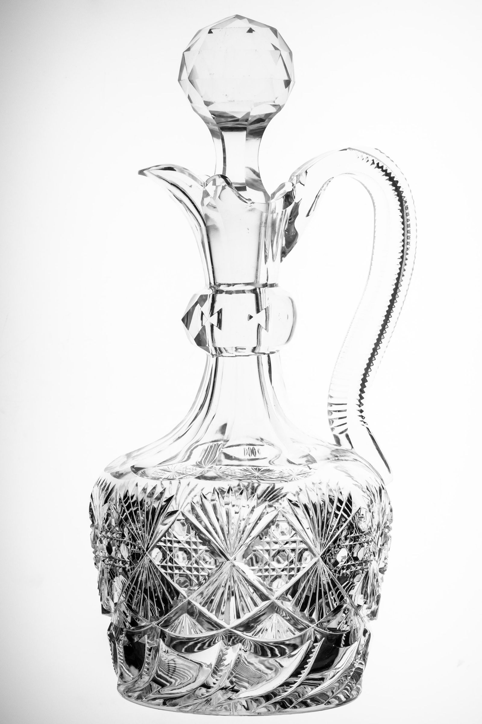 Nice Early J. Hoare Croesus American Brilliant Cut Glass Decanter (1 of 6)
