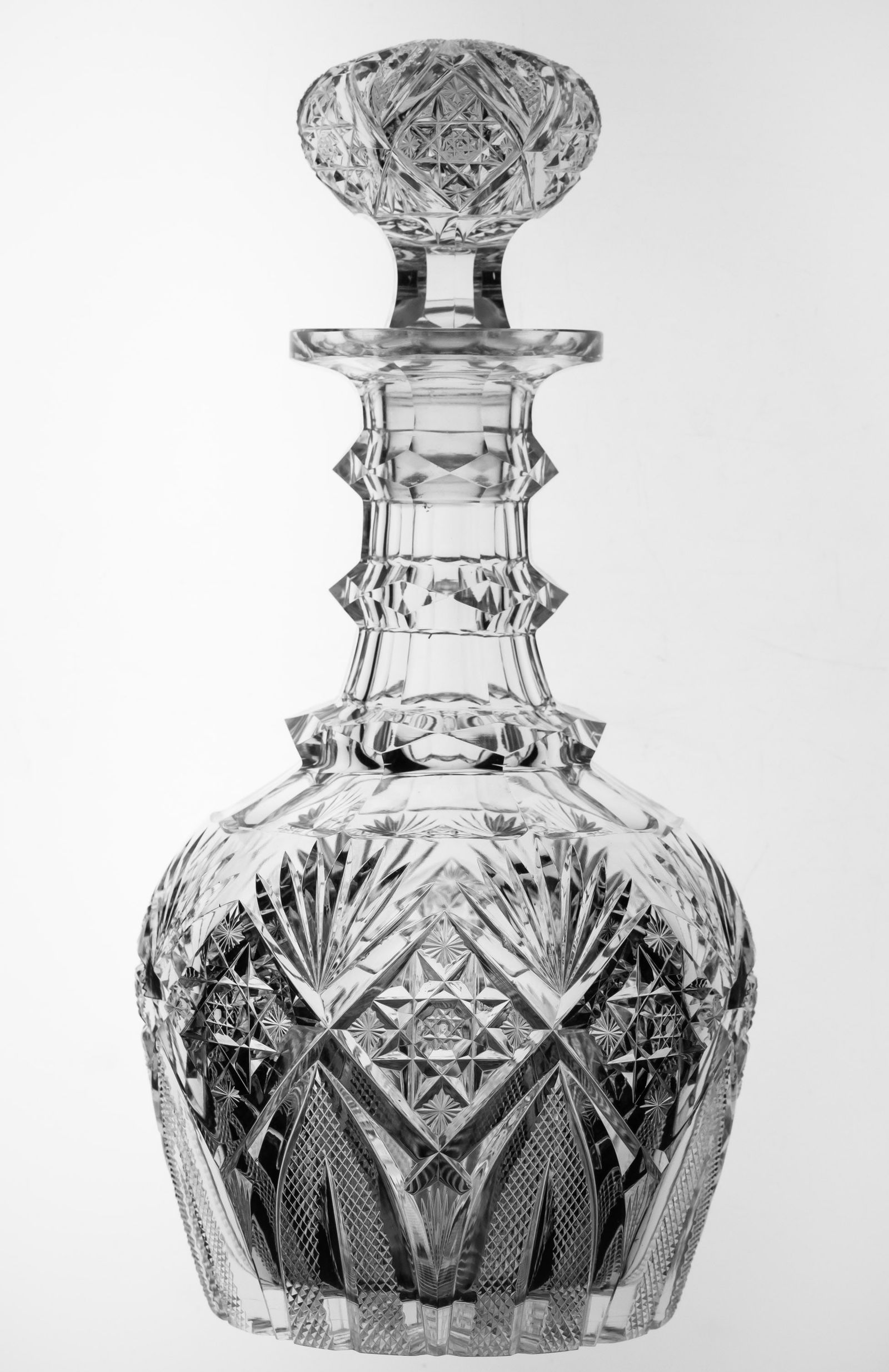 Gorgeous Hawkes Venetian American Brilliant Period Cut Glass Decanter w/ Pattern Stopper (1 of 6)