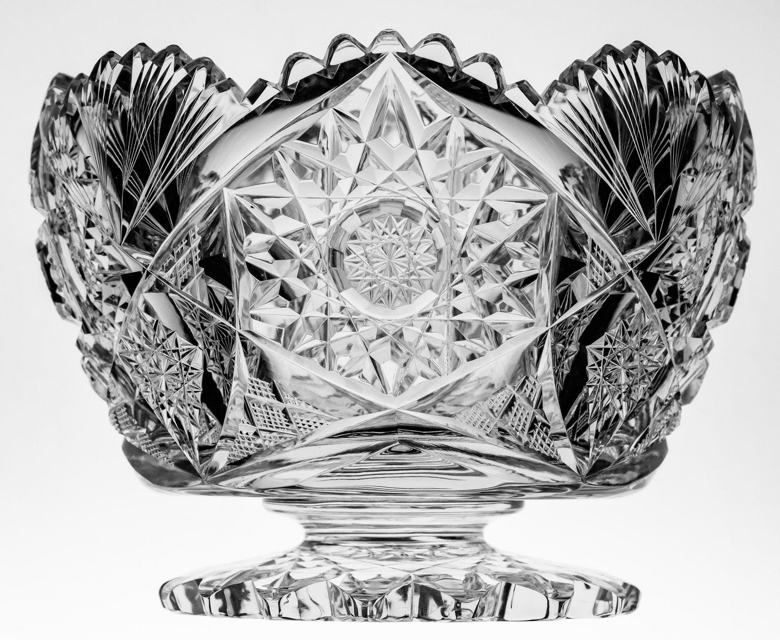 Unique Libbey Sultana American Brilliant Cut Glass Footed Ice Bucket (1 of 5)
