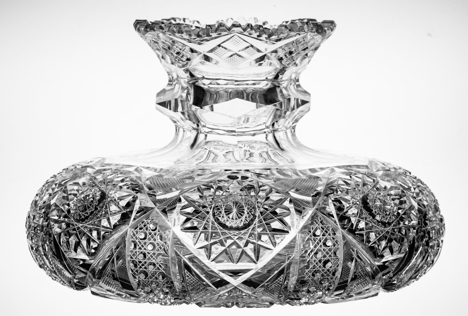 Spectacular "Empress on Steroids" Brilliant Period Cut Glass Flower Center (1 of 7)