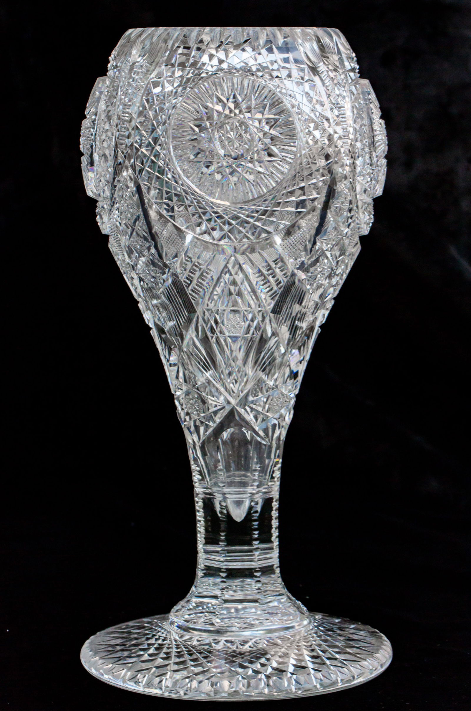 Massive Pairpoint American Brilliant Period Cut Glass Extra Heavy Vase (1 of 7)