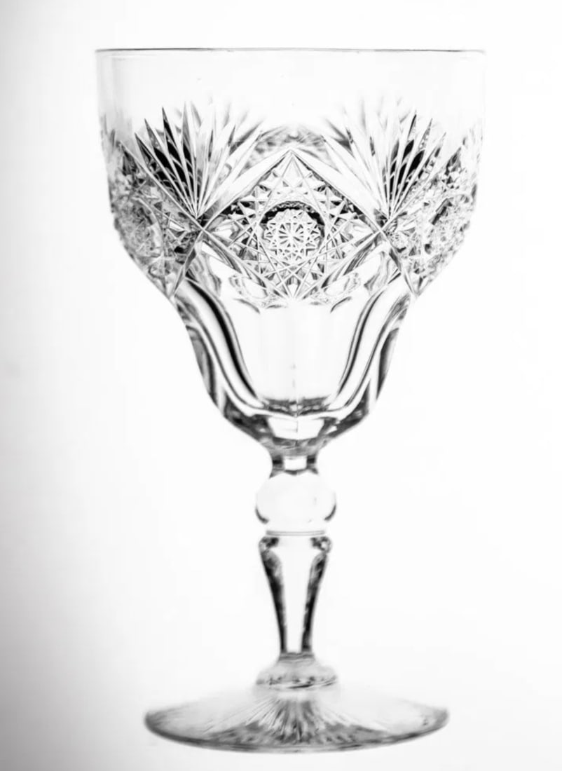 Incredible Hawkes Marquise Large Water Goblet Cut Glass (1 of 2)