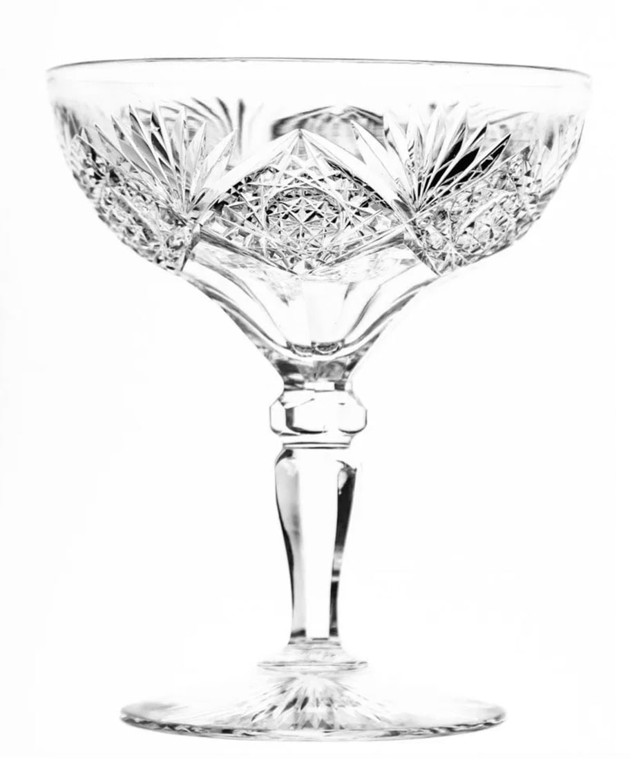 Incredible Hawkes Marquise Large Champagne Cut Glass (1 of 2)