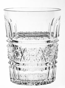 Rare Jewel by Aberdeen American Brilliant Cut Glass Water Tumbler
