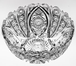 Elegant Gundy Clapperton Brilliant Period Cut Glass Bowl