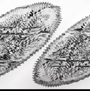 Rare Bergen Portland Empress Eugenie American Brilliant Period Cut Glass Deep Bowl: This bowl is cut in Bergen’s extremely rare Portland pattern (which is more commonly known as Empress Eugenie). I have only seen a handful of examples of this pattern and this is the first I ever