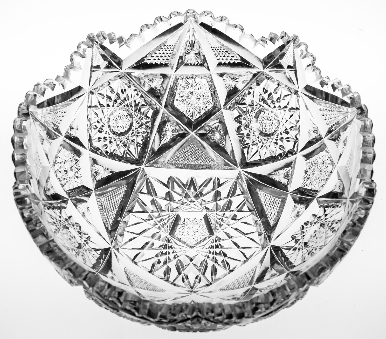 Beautiful Libbey Colonna American Brilliant Period Cut Glass Bowl: One of the first pieces I ever bought for my dad was this elegant bowl in Libbey's classic Colonna pattern. It's on an excellent blank and signed Libbey.