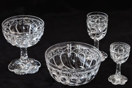 Extraordinary J. Hoare Pillar & Diamond Oversized Brilliant Cut Glass Finger Bowl