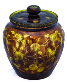 Extraordinary Stevens & Williams American Brilliant Period Cut Glass Crystal Jar