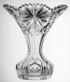 Special William C. Anderson American Brilliant Period Cut Glass Flared Vase